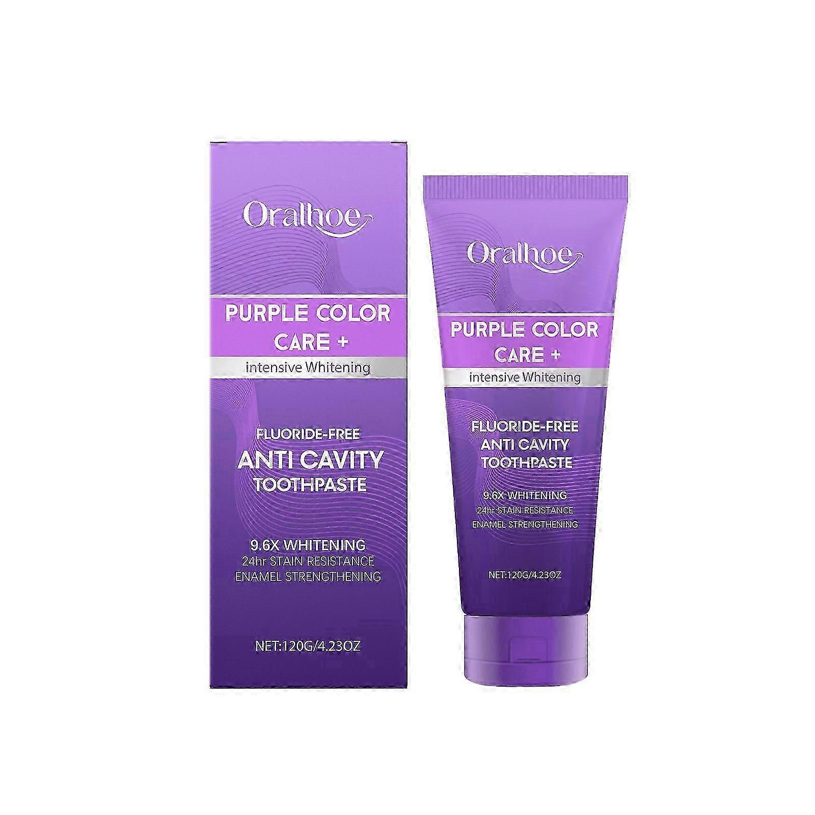 Purple Toothpaste for Enamel Protection, Purple Toothpaste for Teeth Whitening, Teeth Whitening Toothpaste for a Brighter Smile and Fresher Breath