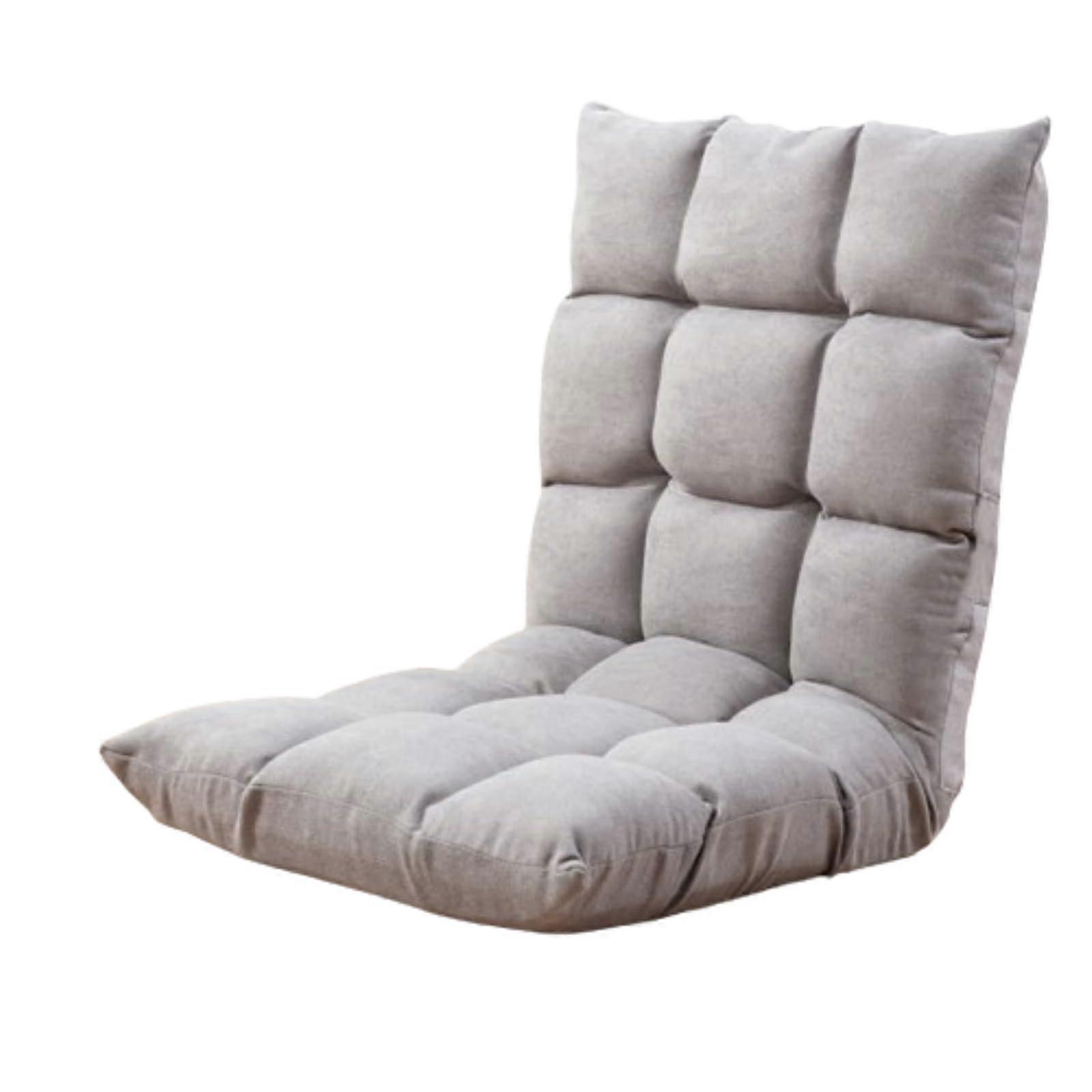 Adult Floor Chairs with Backrests, Folding Adjustable Sofa Chairs, Classic Grey Color, Comfortable Seating Solution