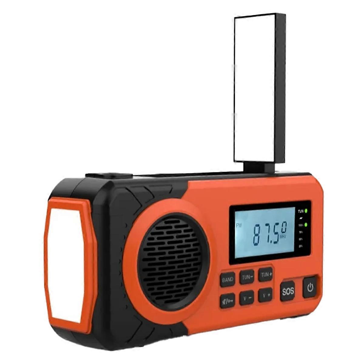 Solar Hand Crank Emergency Weather Radio,SW/AM/FM Portable Radio with 3 LED Flashlight 4000mAh Power