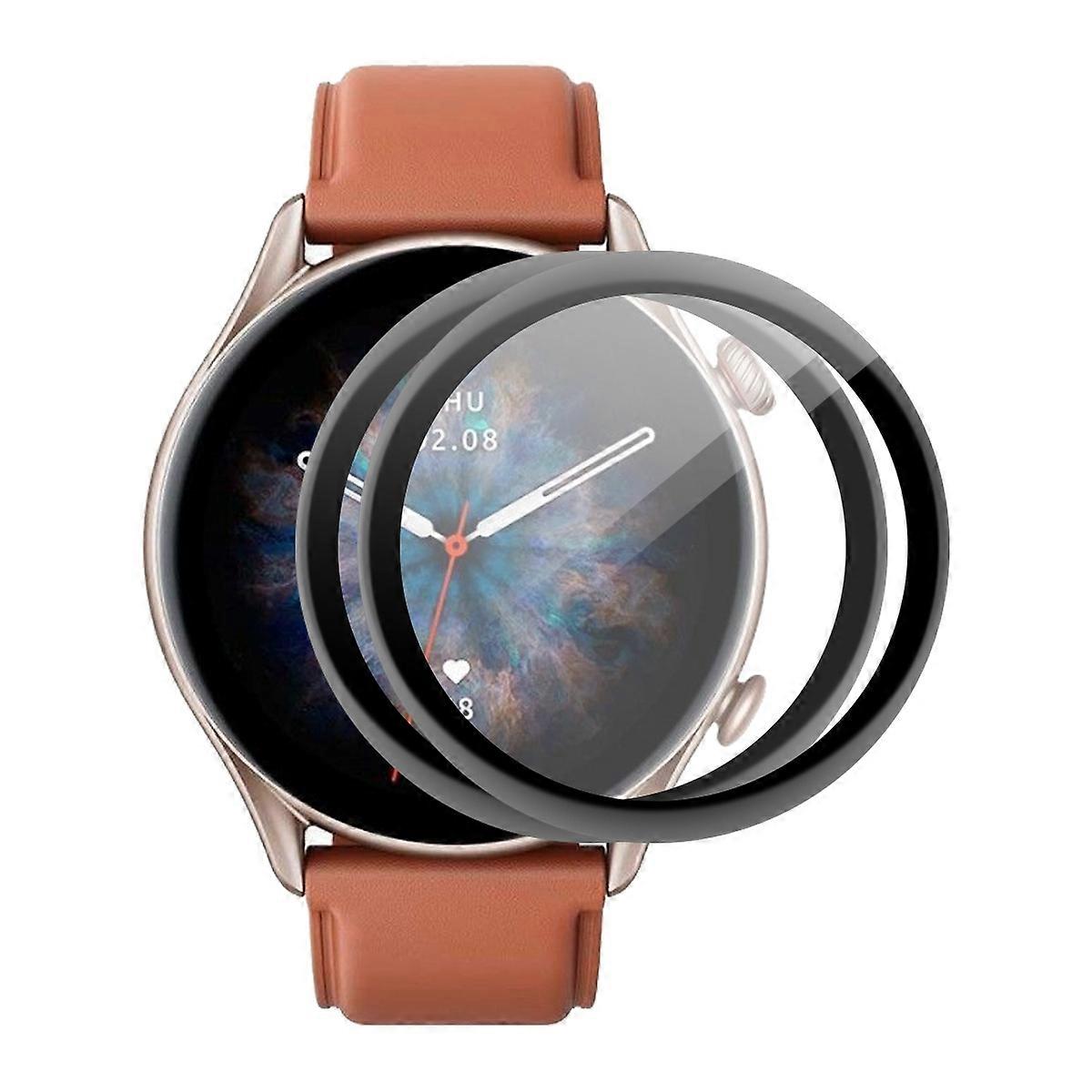 2 STÜCKE ENKAY 3D Full Coverage Soft PC Edge + PMMA HD Displayschutzfolie für Amazfit GTR 3 Pro