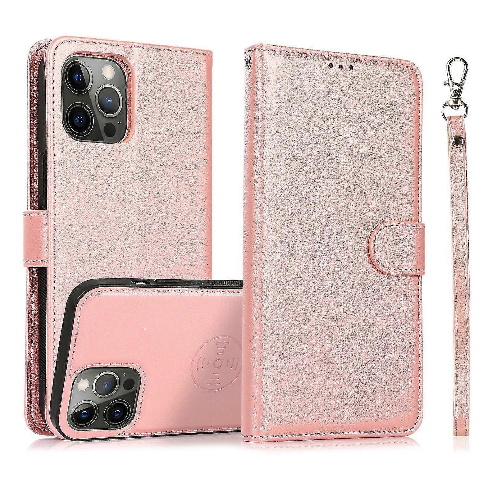 Calf Texture 2 i 1 avtagbart magnetiskt bakstycke läderfodral