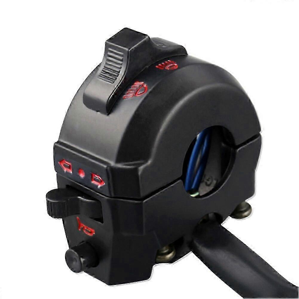High Quality Handlebar Control Horn Switch 12v Dc 7/8\" Black Motorcycle Headlight Start Turn Light Horn Handle Switch Assembly