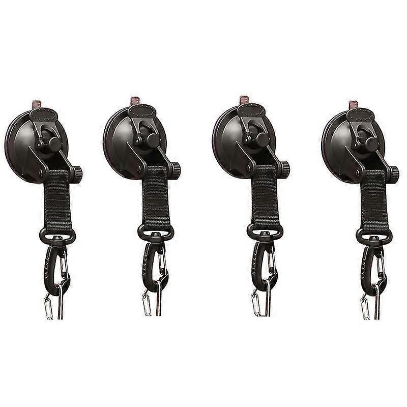 4pcs Powerful Suction Cups With Hooks Upgraded Car Camping Tie Down Suction Cup Camping