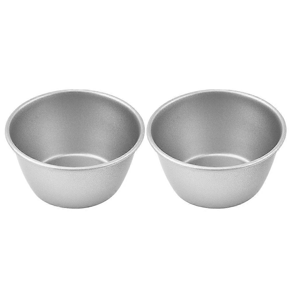 2pcs Round Nonstick Pudding Cups Muffin Cups Egg Tart Cake Baking Molds for Popcorn Muffins Pudding Jelly for Home and Commercial Use