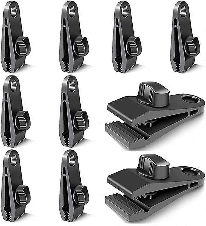10pcs Curtain Clips, Tarp Clips, Tarp Hooks, Windproof, Camping Tent Clips, Windproof Sun Accessory Clip