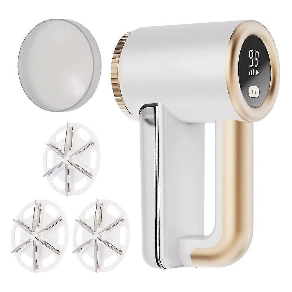 Electric Lint -rechargeable Lint Remover For Clothes & Furniture-adjustable 3-way Speed, 6-leaf Bla -C