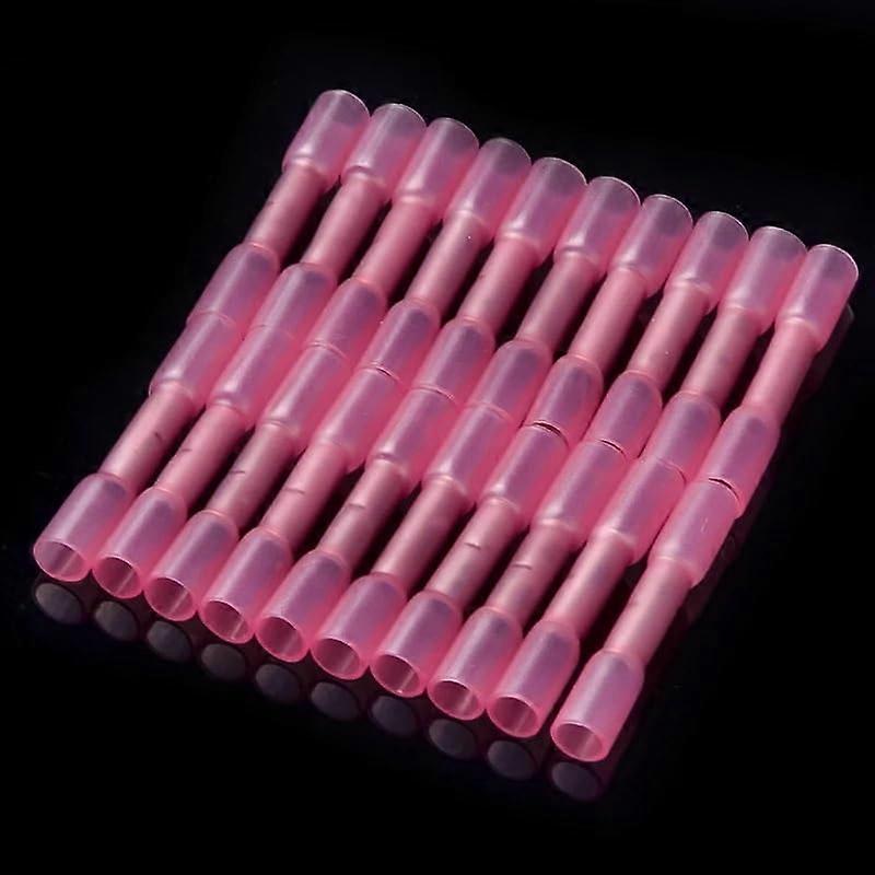 20PCS Red Heat Shrink Butt Terminals Insulated Electrical Wire Connectors Crimp Terminal 0.51.5mm2 AWG 2218 Kit