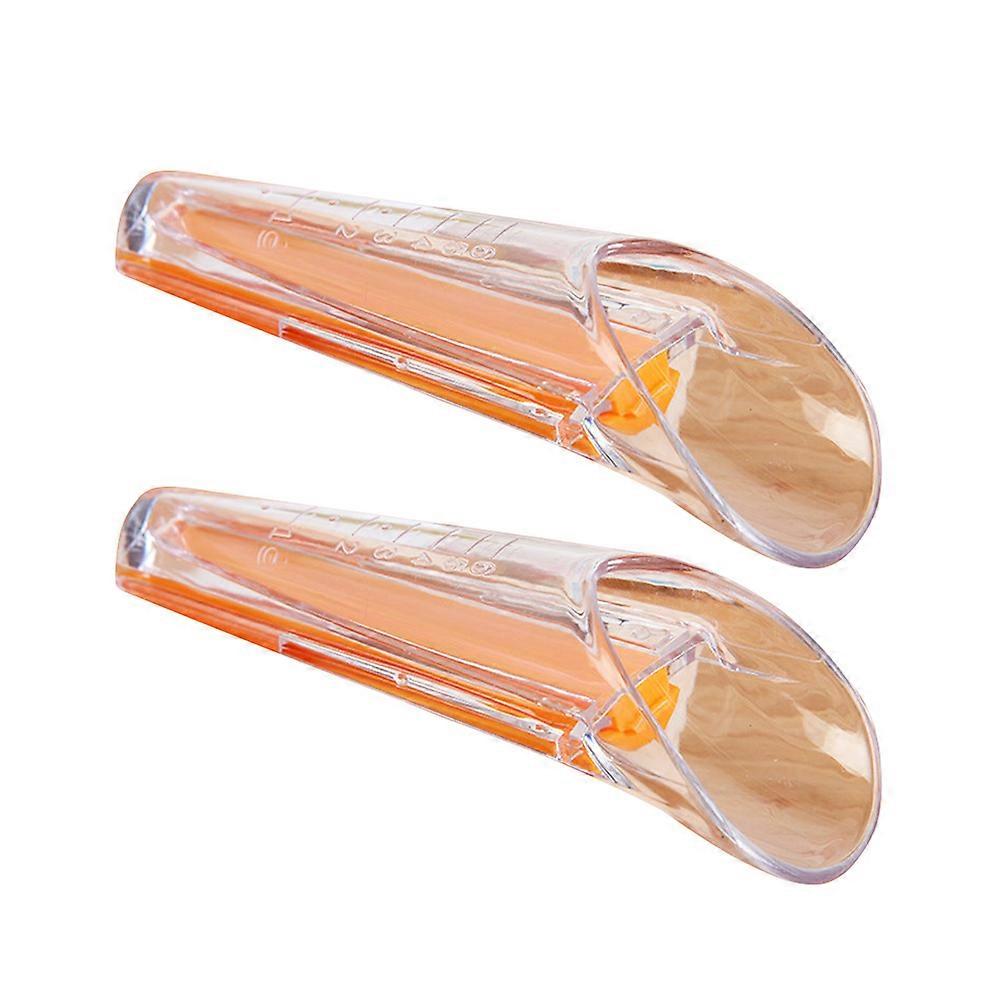 Baking Measuring Cups Thickened Plastic Transparent Kitchen Gadget Orange 13.5*3.5CM Accurate Calibration 2Pack