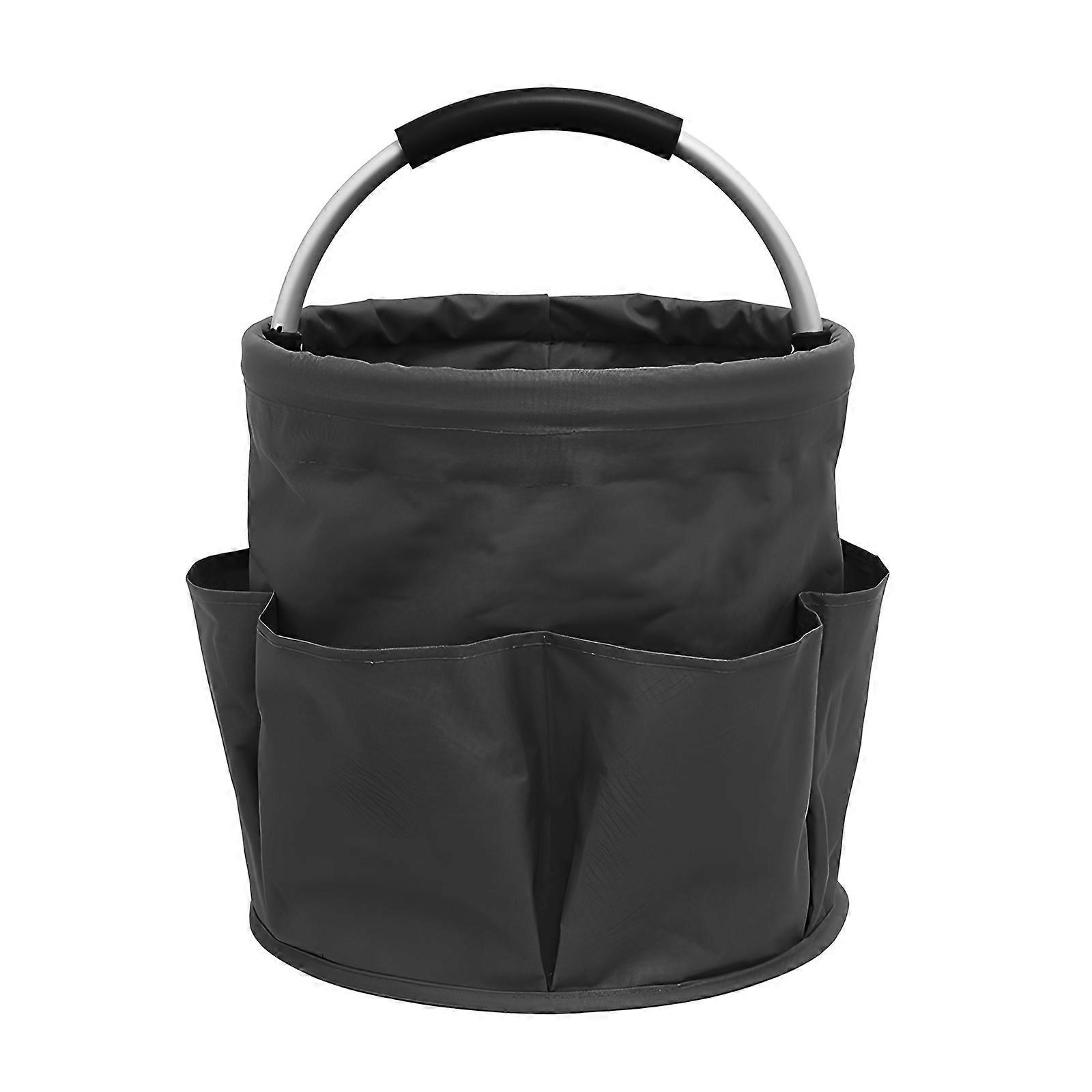 حقيبة حمل الحديقة مع 6 جيوب الثقيلة 600D أكسفورد قماش حديقة أداة منظم حقيبة 17L قابلة للطي حصاد سلة طارد للماء نزهة