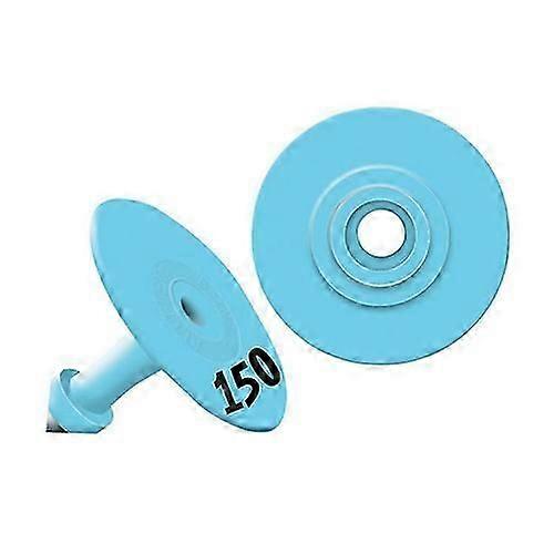 Global Small Round Numbered Tags 76-100 Blue, 1 Count