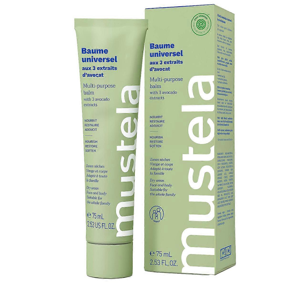 Mustela 多用途保湿膏天然鳄梨提取物 - 2.53 液量盎司