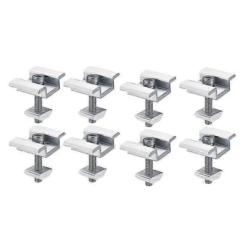 8Pack Solar Panel Mounting Brackets Solar Panel End Clamps Centre Clamps for PV Solar Panel Solar