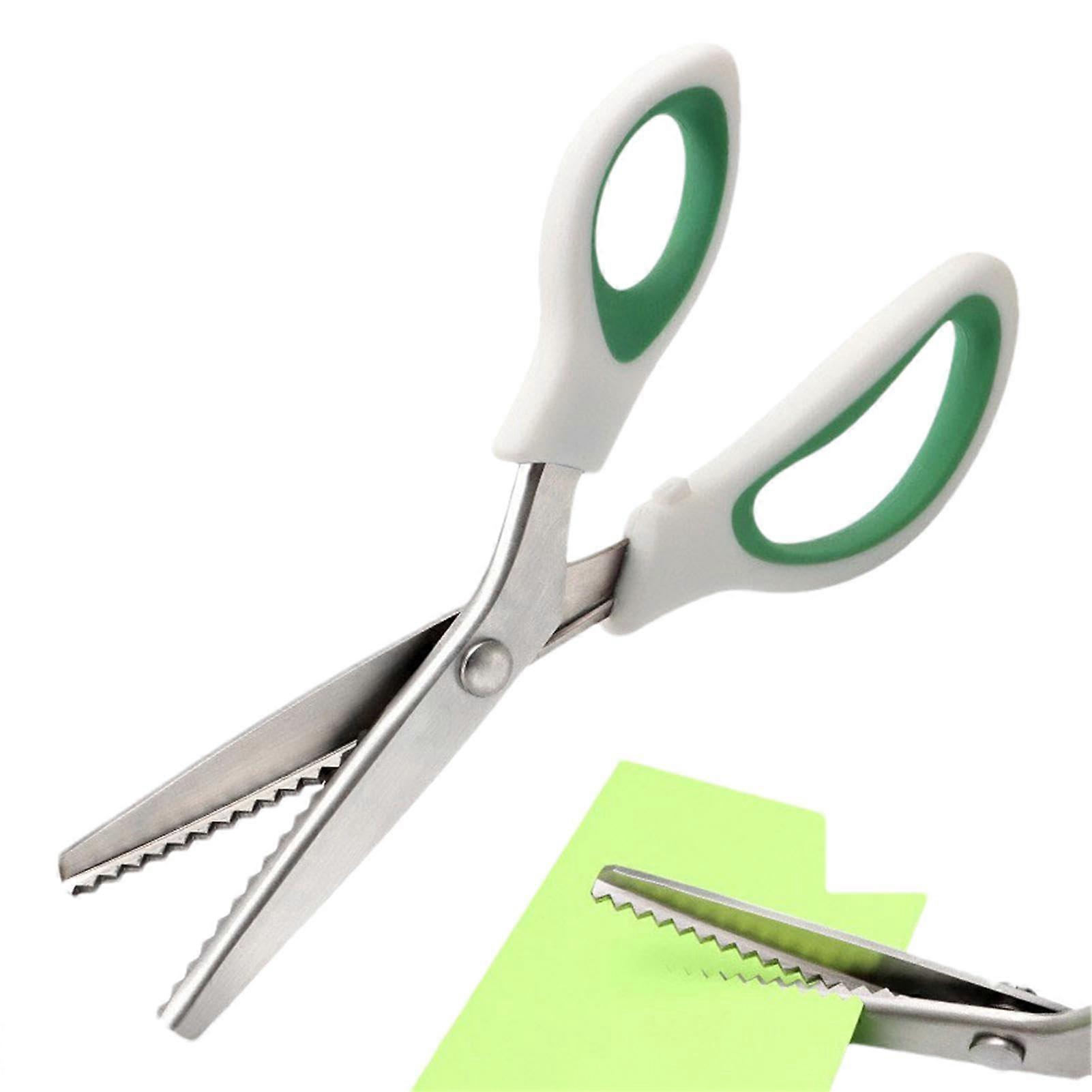 Fabric Cutting Scissors Set, Triangular Stainless Steel Serrated Edge Scissors for Crafting and Decorative Edges
