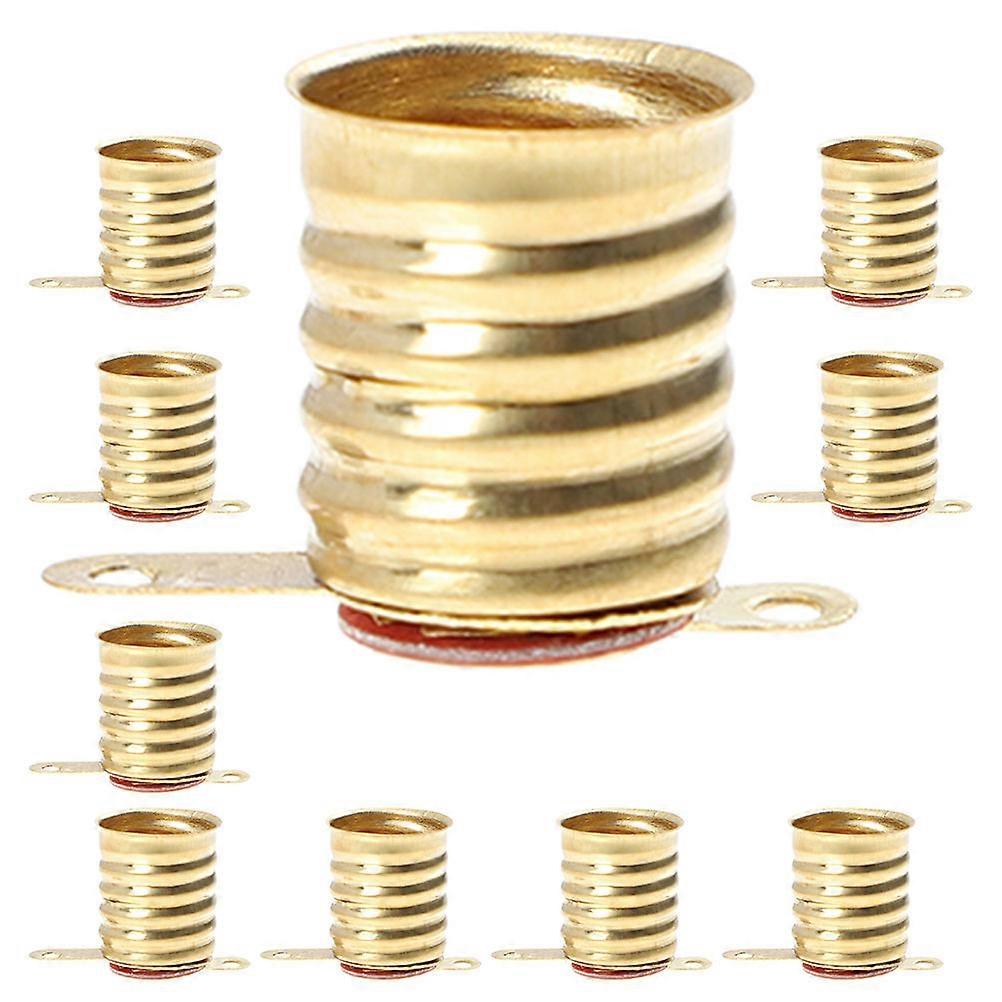 10pcs Vintage Light Bulb Sockets Threaded Lamp Holders Durable Replacement Parts for Lighting Projects Retro Style Design Aesthetic Appeal