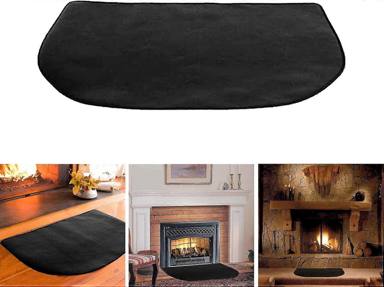 Fireplace mat - 106x61cm - Fireproof mat - spark protection plate - Fireproof fireplace mat - fire retardant mats - BBQ grills mat - 2-layer fire ret