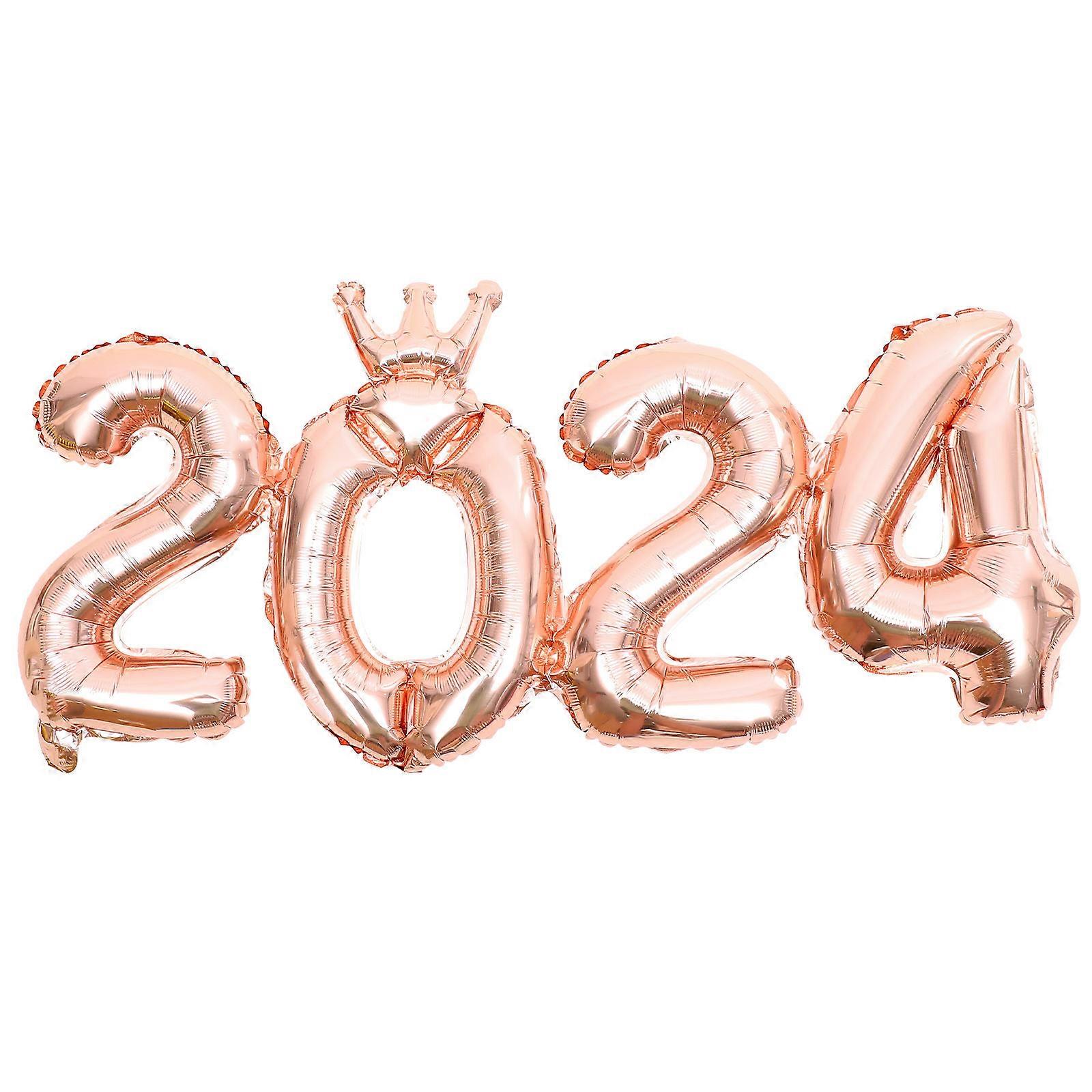 Number Balloons Aluminium Foil Balloons New Year Party Decorations Rose Gold 99x45.5cm Uninflated Decoration 1Set