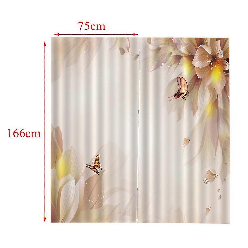 Rectangular Polyester Curtain for Home Office 150x166cm Multi Color Waterproof Shading Breathable 1Pcs