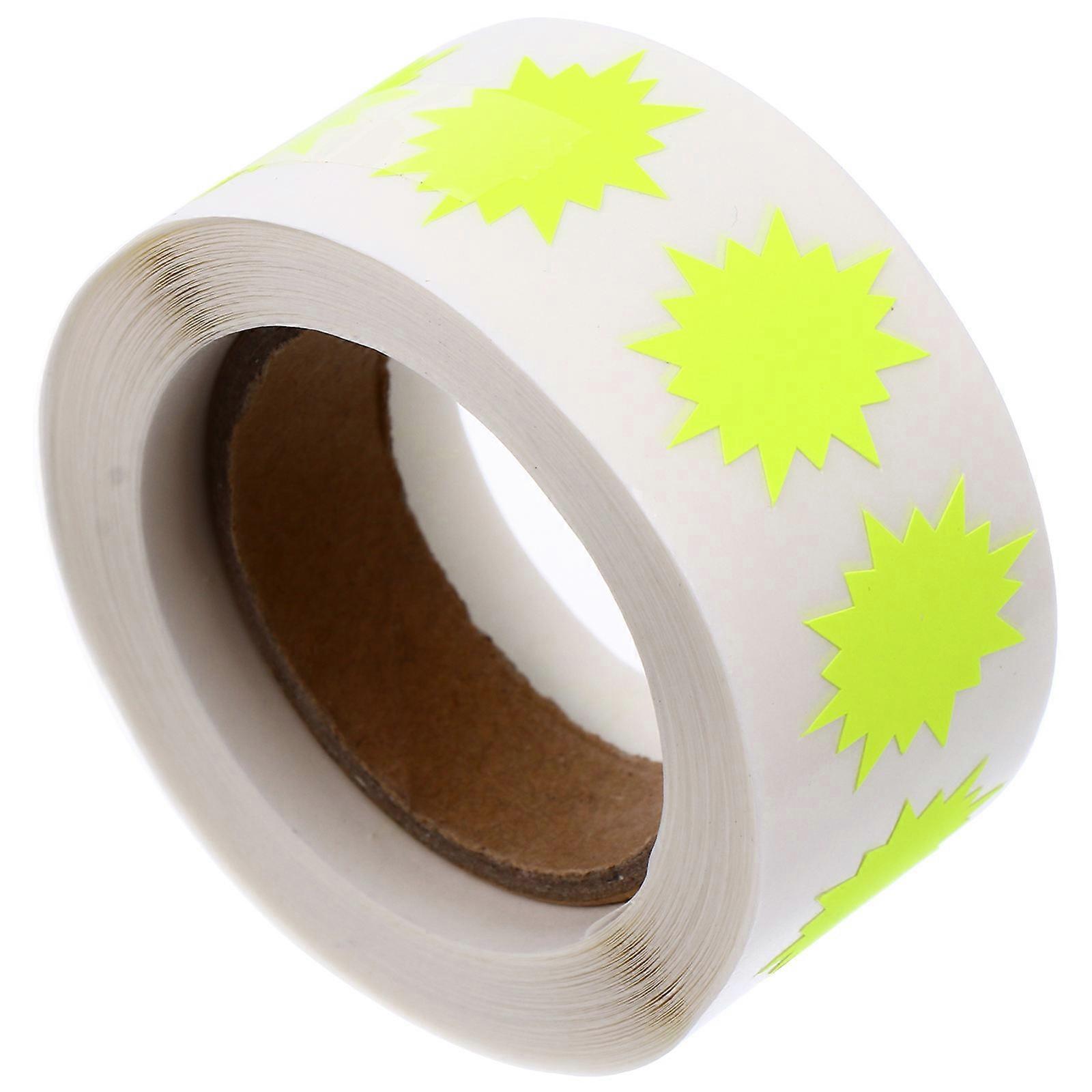 Fluorescent Color Coding Stickers Small Sticky Labels Rainbow Colors 2.44in x 2.44in x 1.18in Labeling 1 Roll