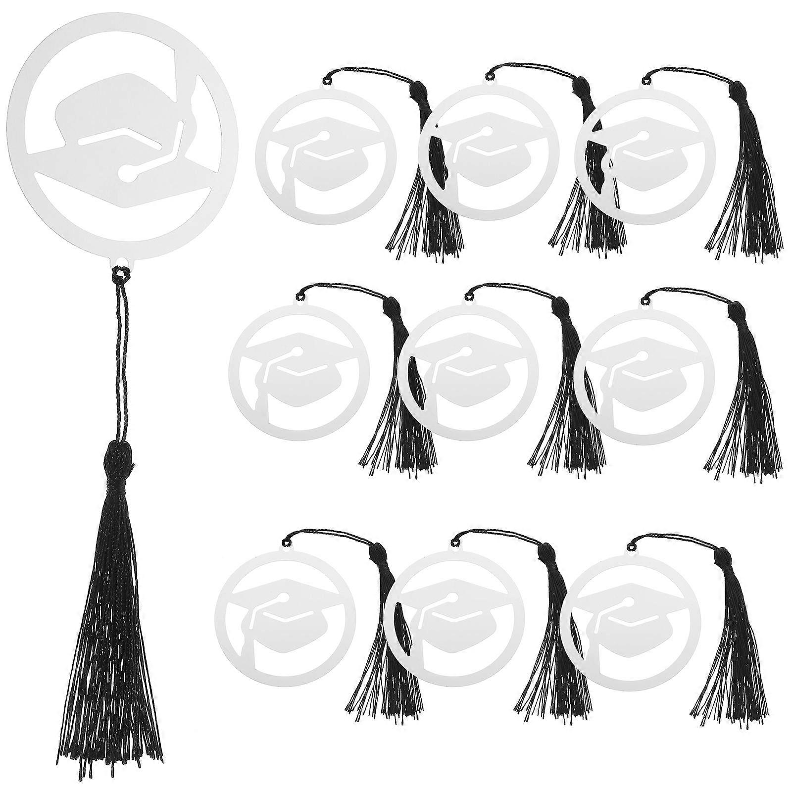 10pcs Graduation Cap Bookmarks, Portable Page Markers for Students, Teachers, and Writers – Ideal Gift for Graduates