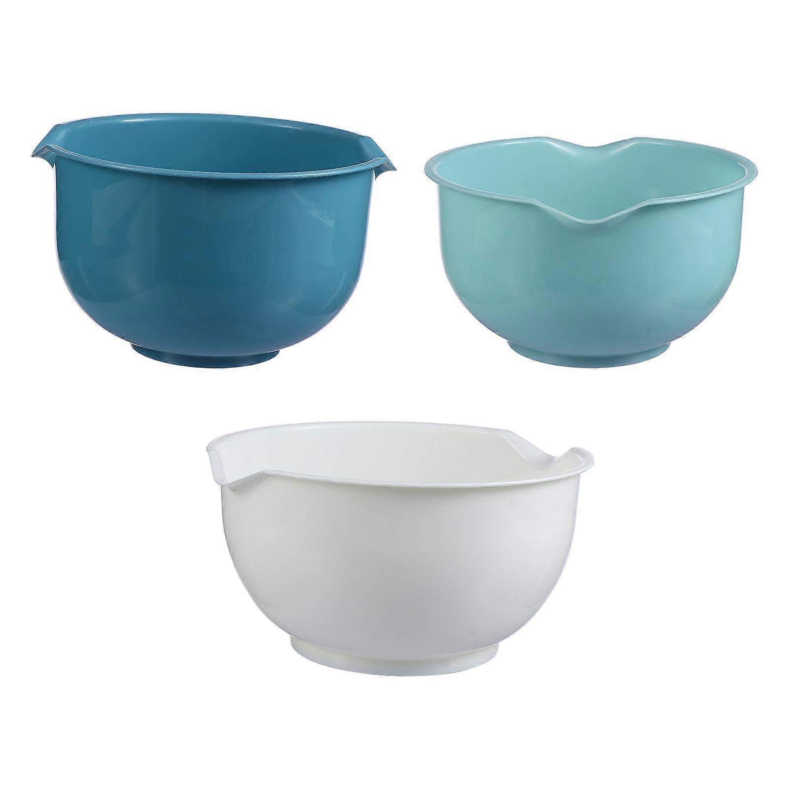 Fruit Bowls Plastic Mixing Bowls Set Assorted Color Kitchen Use 1Set3Pcs