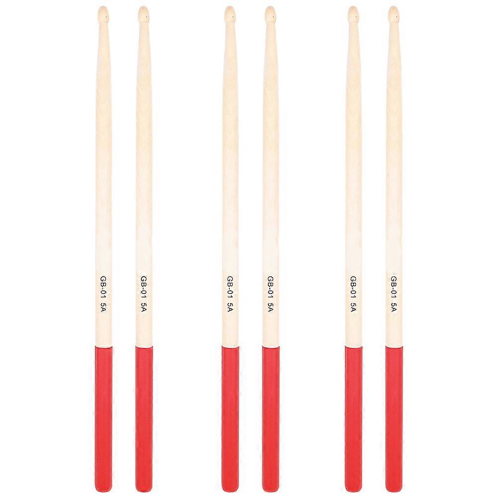 3 Pairs Maple Wood Drumsticks with Comfortable Grip for Percussion Practice, Ideal for Students, Adults, Daily Use, Concerts, and Cafe Performances