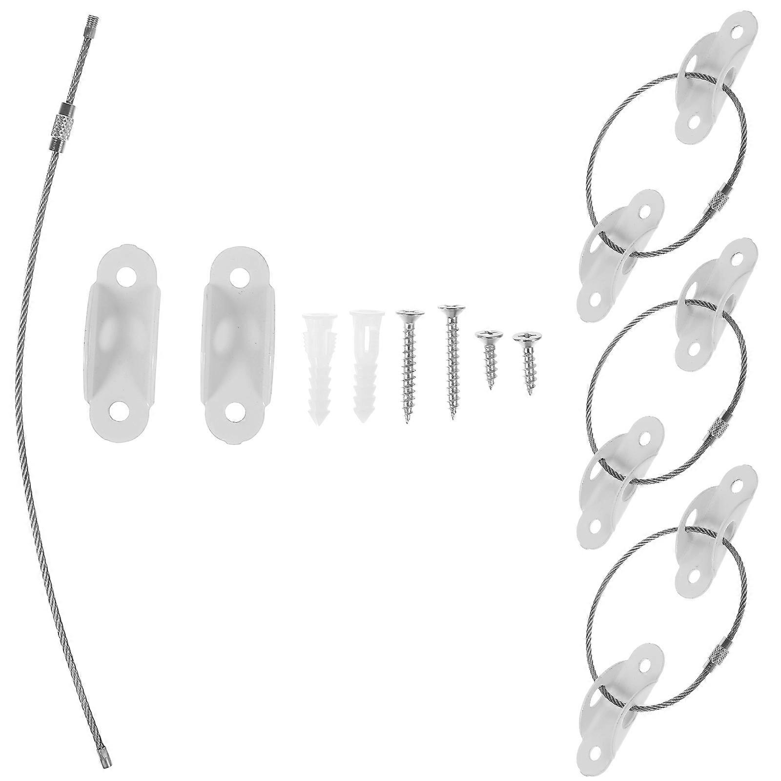 Furniture Safety Anchor Anti Tip Furniture Anchors Cabinet Straps Bookcase Pet Safety White Alloy Baby Proofing 4 Sets