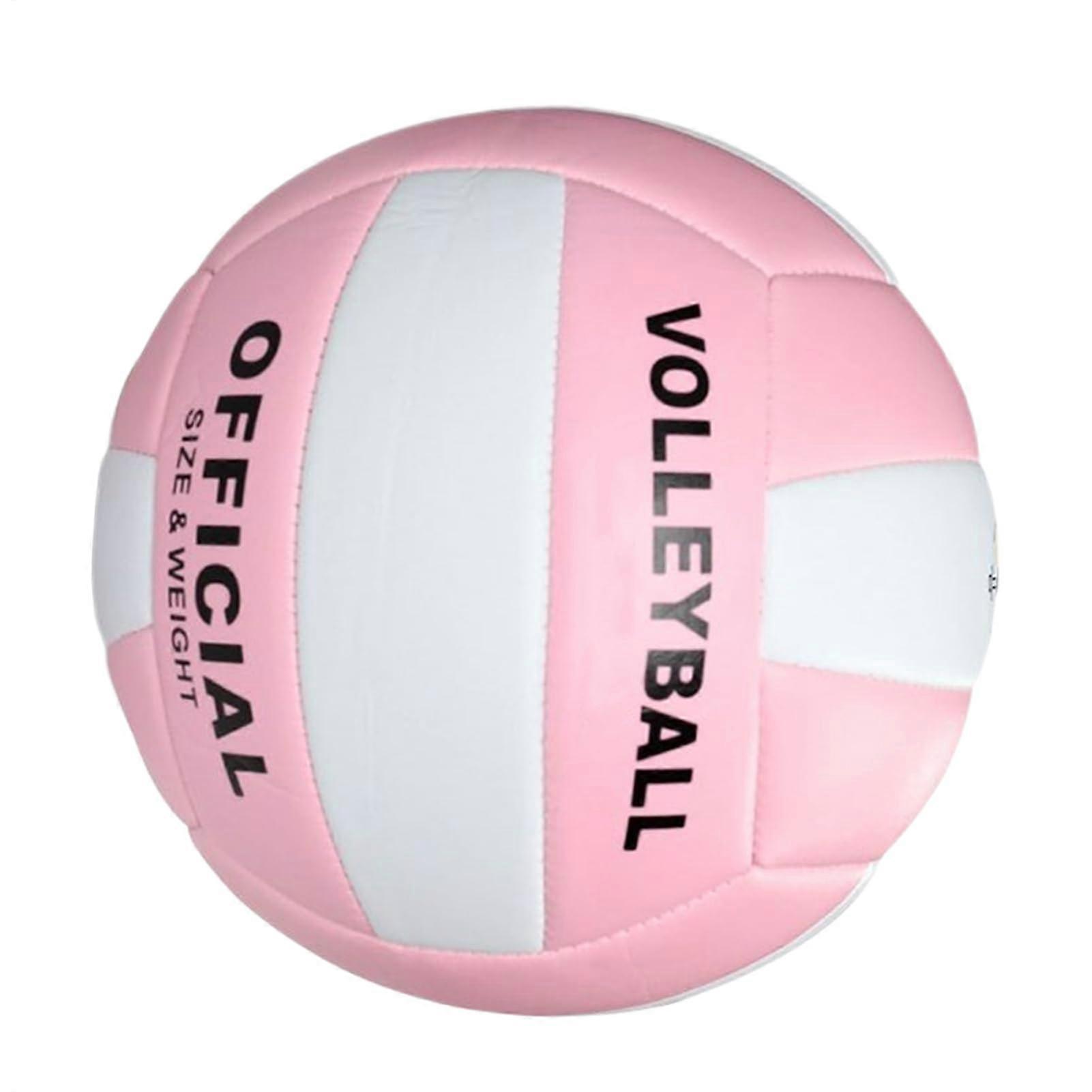 Beach Volleyball, Soft, Wearresistant,, Improved Control, 20cm, pink / white
