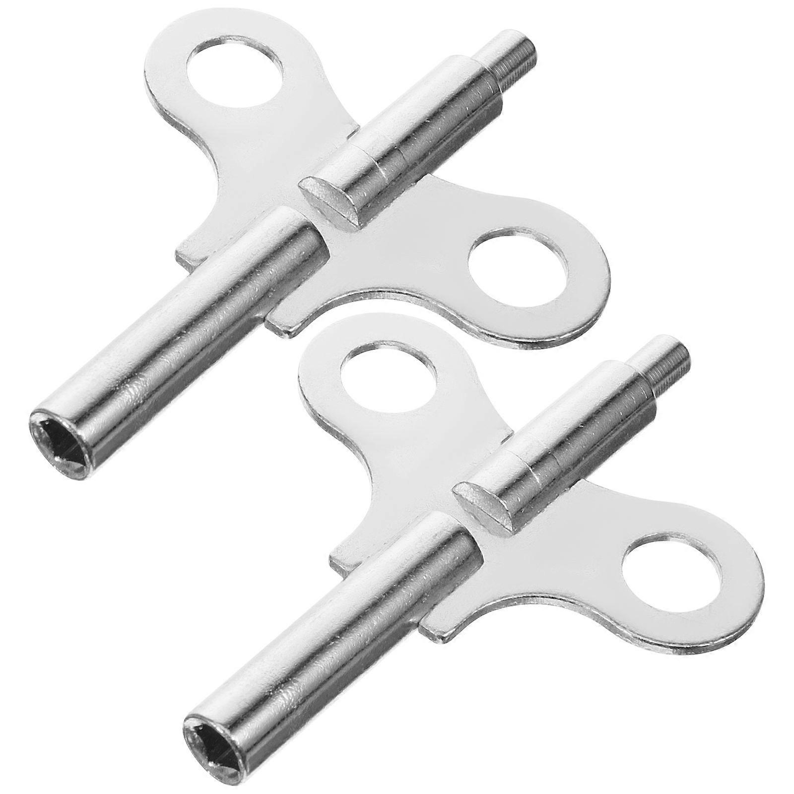 Steel Clock Winding Keys For Clock Accessories Scratch-Resistant 2Pcs