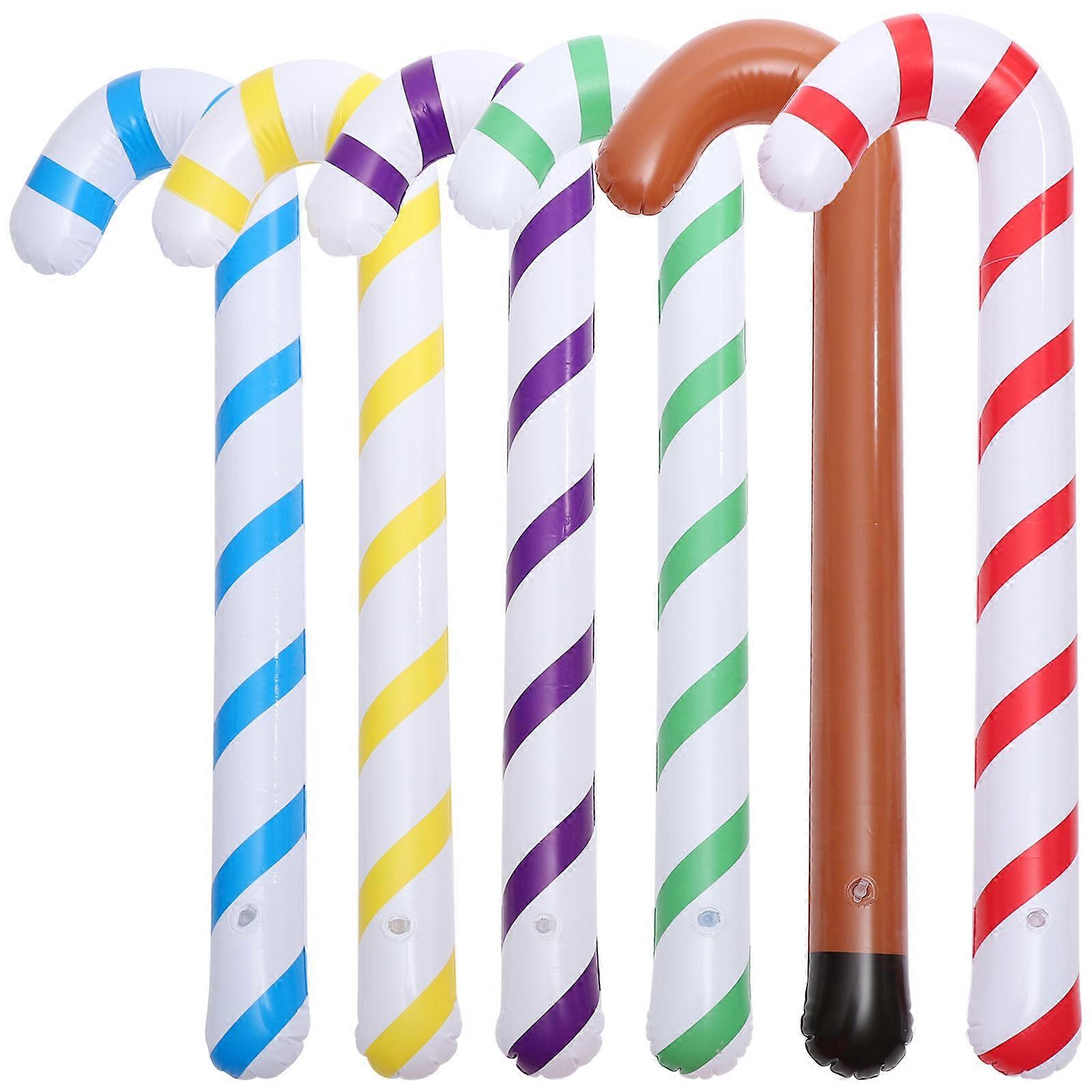 Candy Cane Inflatable Prop Performance Decoration 6Pcs