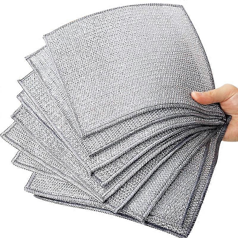 12 Pack Multi-Purpose Non-Scratch Mesh Kitchen Towels for Wet Dishes