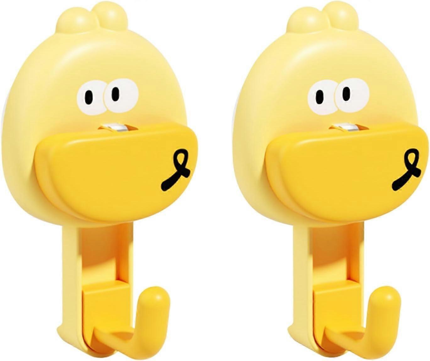 2pcs cute wall mounted suction cup hooks