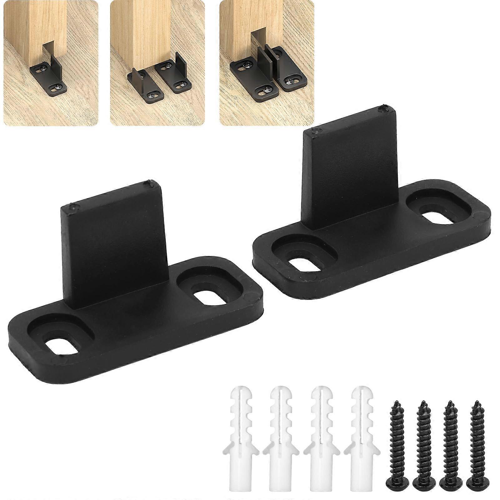 Sliding Door Guide, Barn Door Floor Guide, Non-Slotted Adjustable Bottom Guide