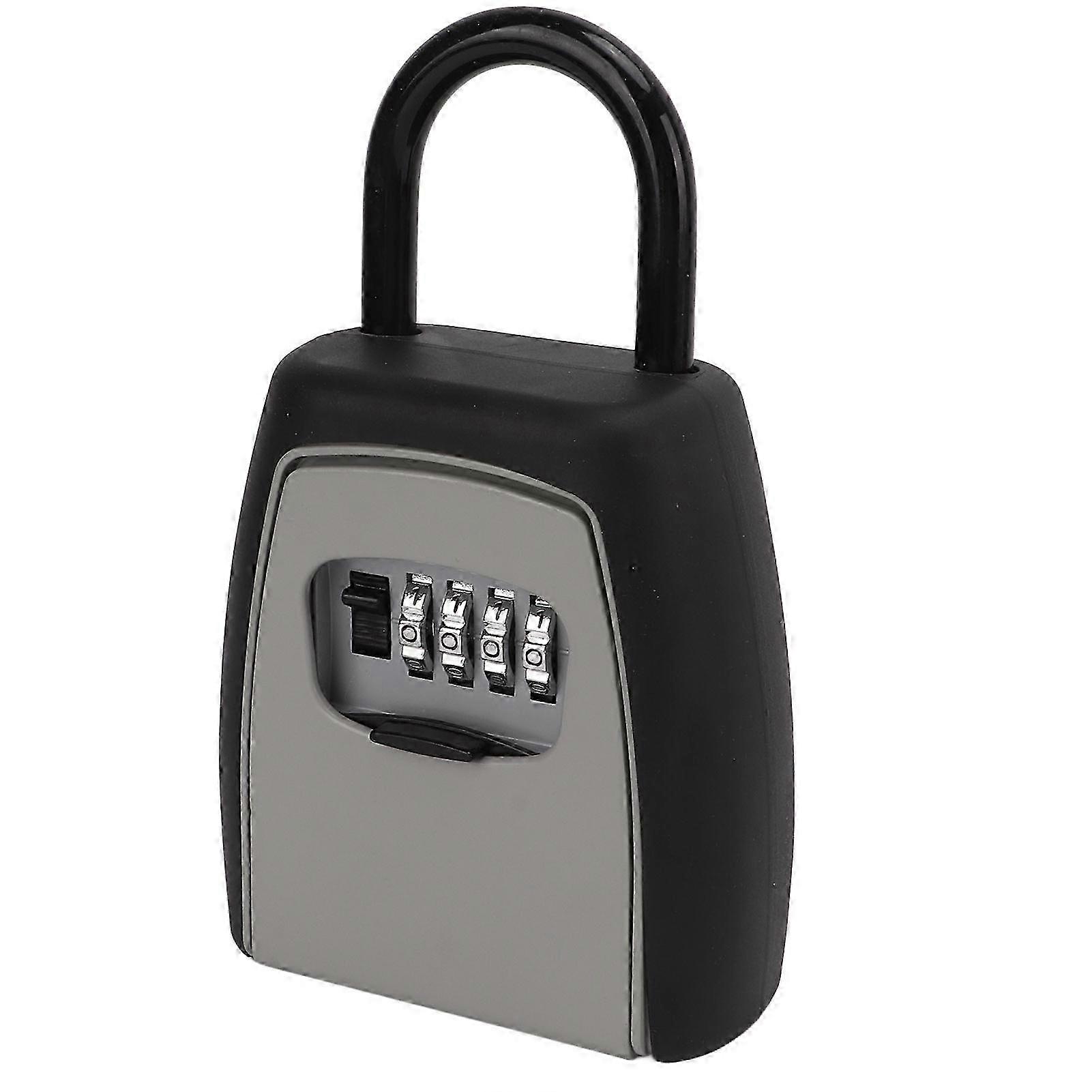 Portable 4-Digit Resettable Key Lock Box for Home & Warehouse
