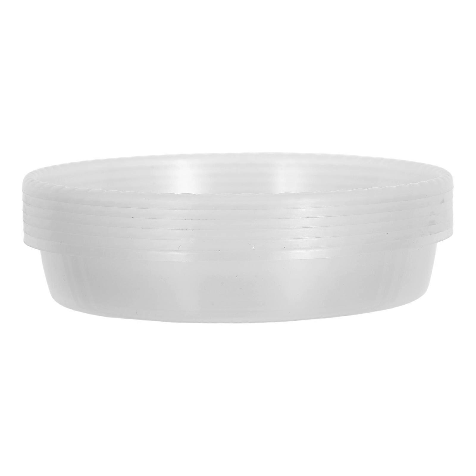 Water Tray For Plants Plant Saucer Plastic Round Catch Excess Water Prevent Spills Protect Furniture Monitor Water Levels 6Pcs