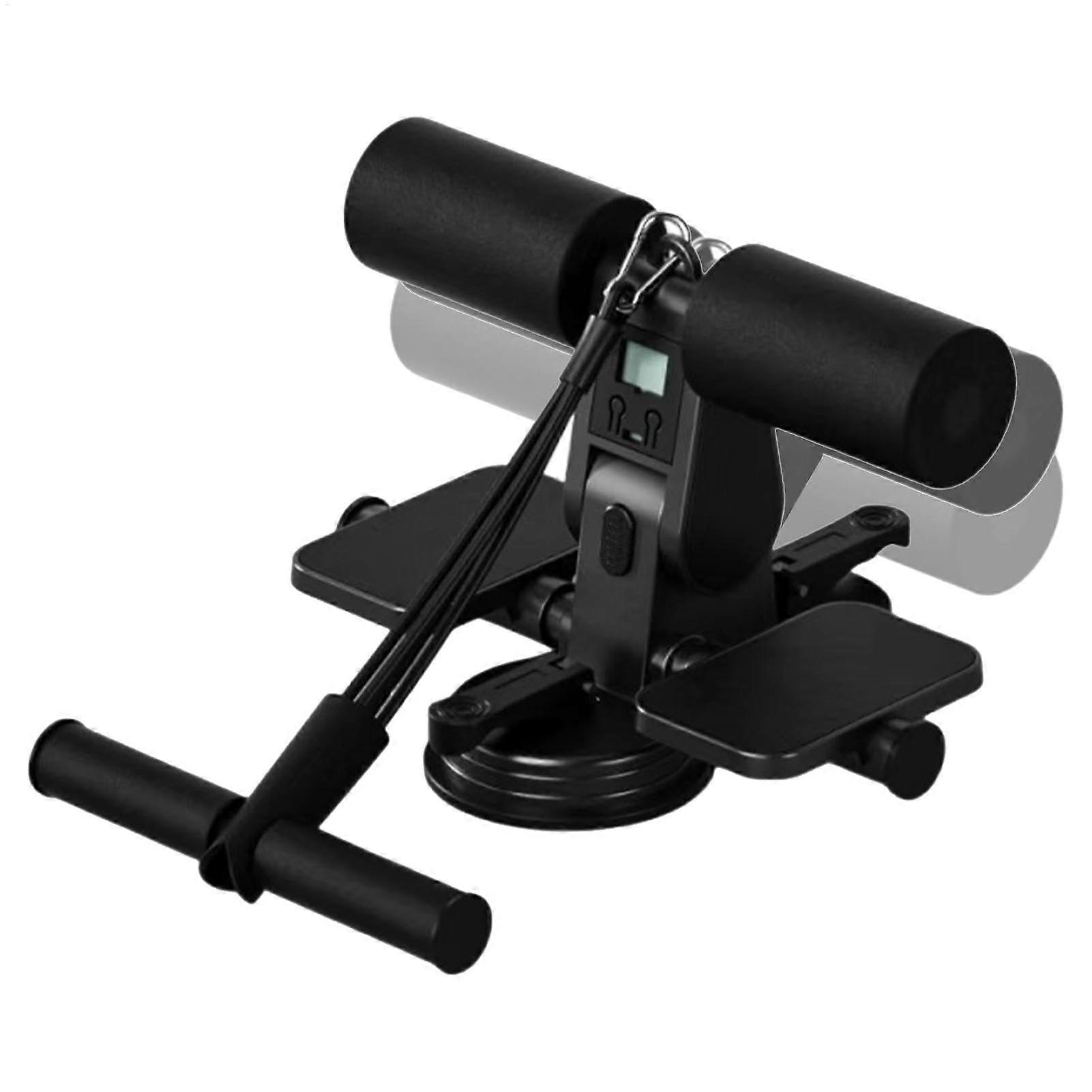 Assistant Device SitUp Exercise Equipment AB Core Trainer with Suction Cups, Counting Function Black