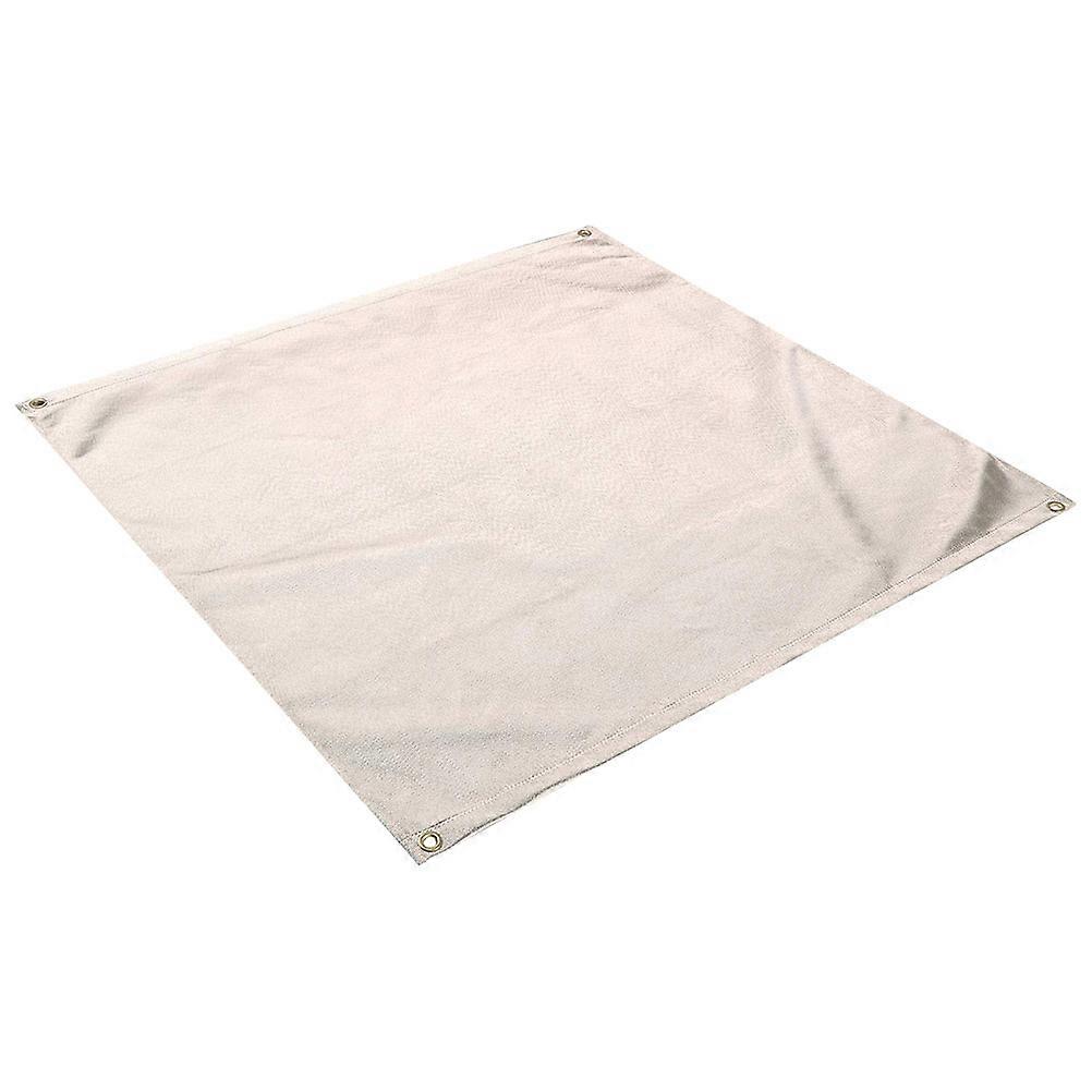 Fireproof Insulation Pad Outdoor Fire Retardant Blanket for Barbecue Camping Gear Heat Insulation Rectangular Khaki 1Set