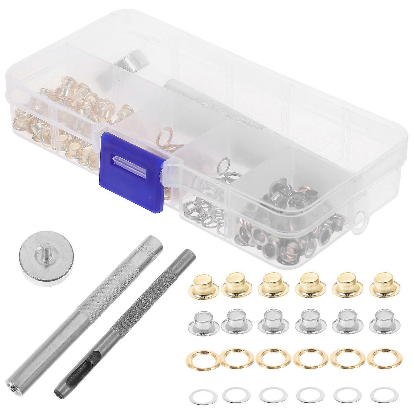 Eyelet Tool Kit Grommets and Eyelets Kit For Awnings Heavy Duty Fastening Gold 0.70X0.70X0.40CM 1 Set