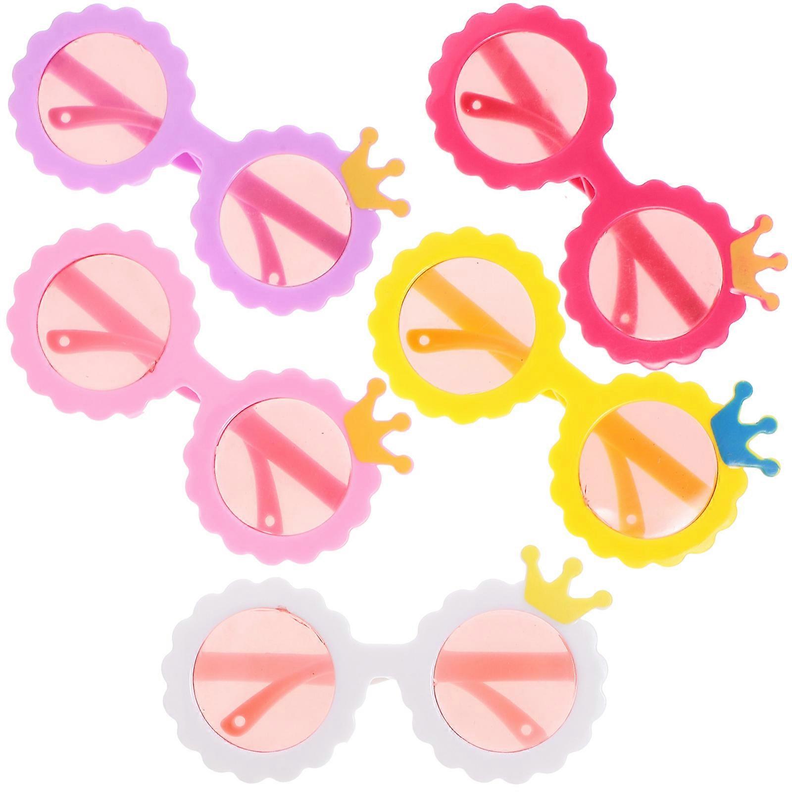 Plastic Small Sunglasses for 20cm Plush Toys Diy Projects and Decorative Elements 5 Pairs