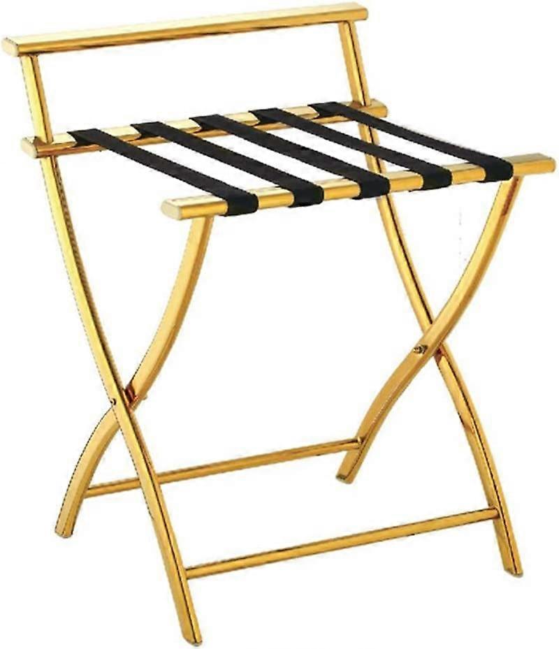 Folding luggage rack for guest rooms, collapsible suitcase stand, easy to move, metal, compact size, sturdy