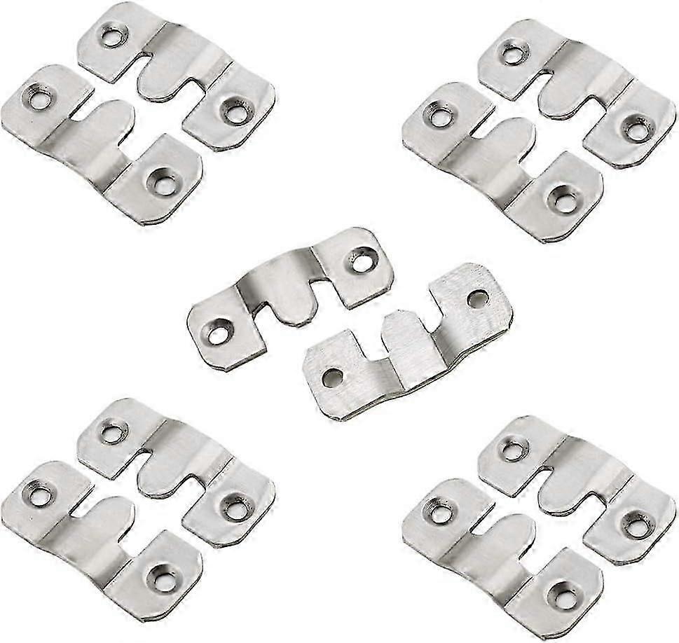 10 Pack Z-Clips Flush Mount Bracket Heavy Duty Picture Hangers Interlocking Photo Frame Ho