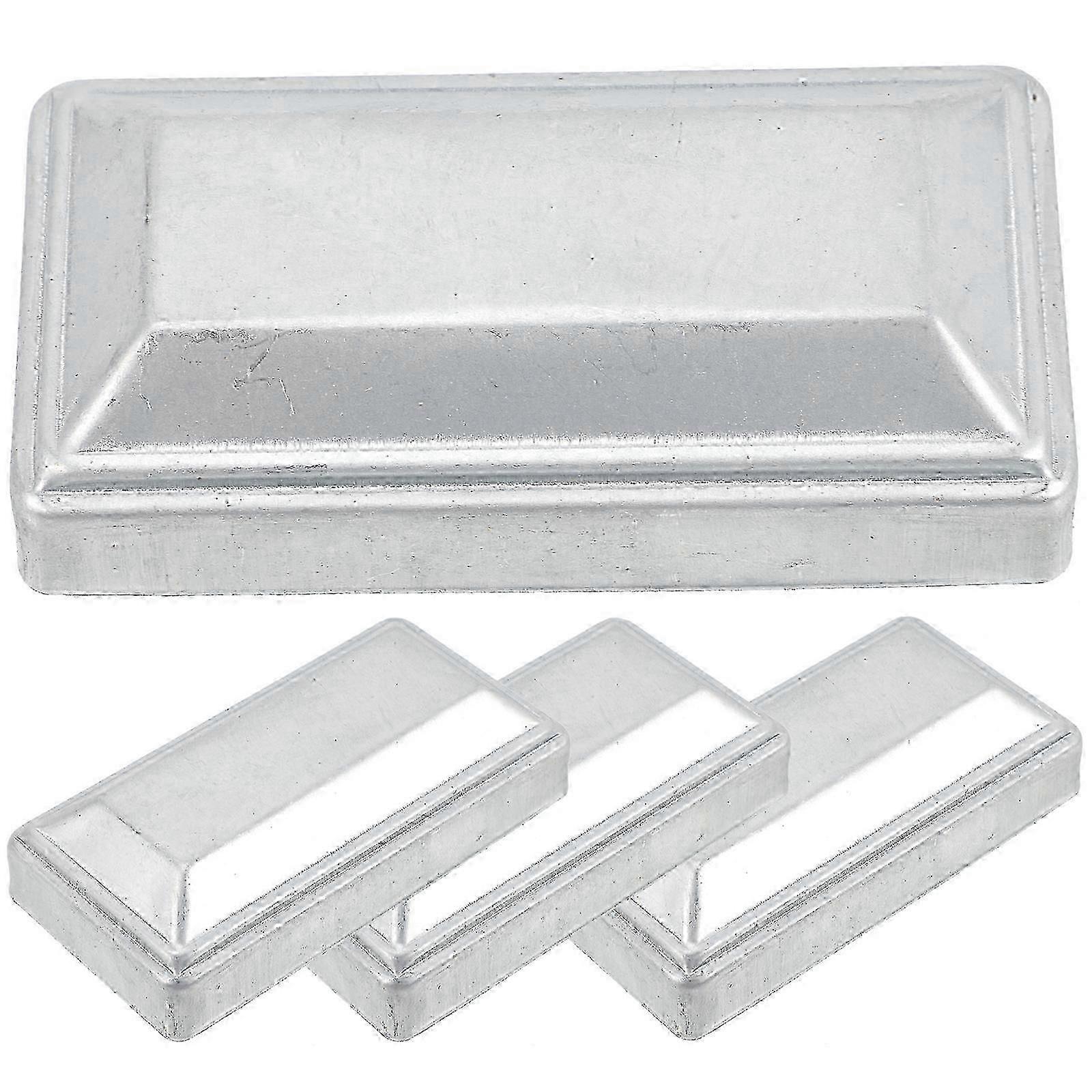 4Pcs Decorative Rectangle Post Caps Replacement for Fence Posts