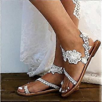 Flat Sandals Boho Bridesmaid Shoes Wedding Shoes Flats, Wedding