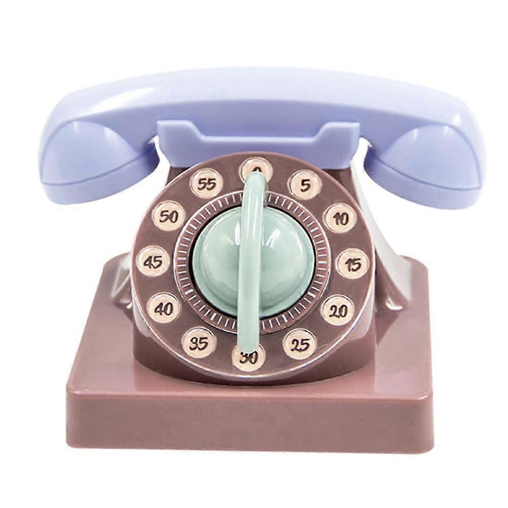 Mechanical Kitchen Timer in Cartoon Telephone Shape, 60 Minute Countdown