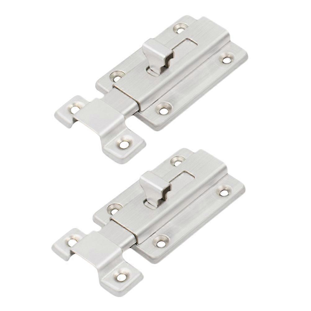 Slide Gate Latch Stainless Steel Sliding Bolt Lock for Door Security Quick Locking 2Pcs