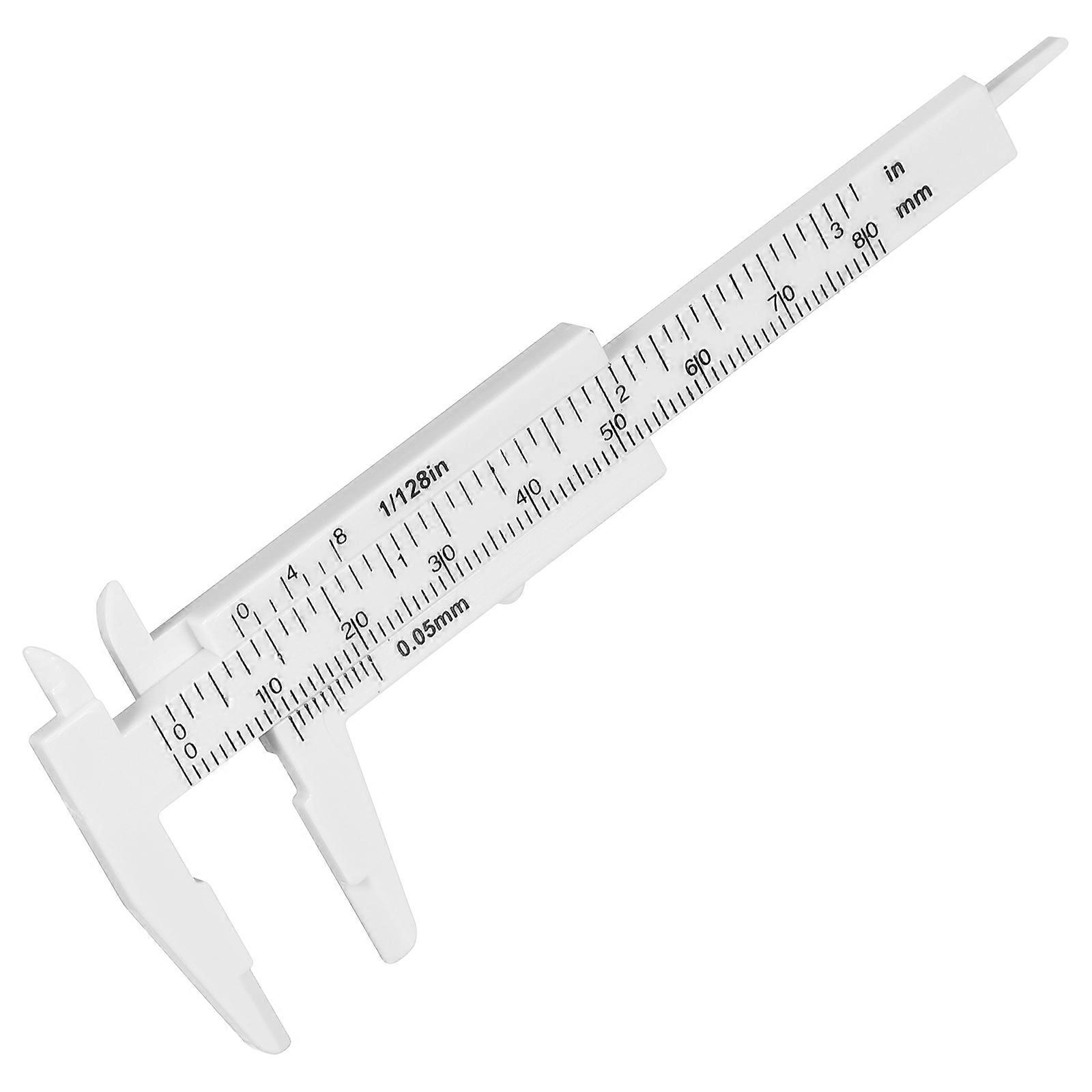 Button Jewelry Measure Tool Step Measurement Button Measuring 4.2×1.8×0.2in White 1Pcs