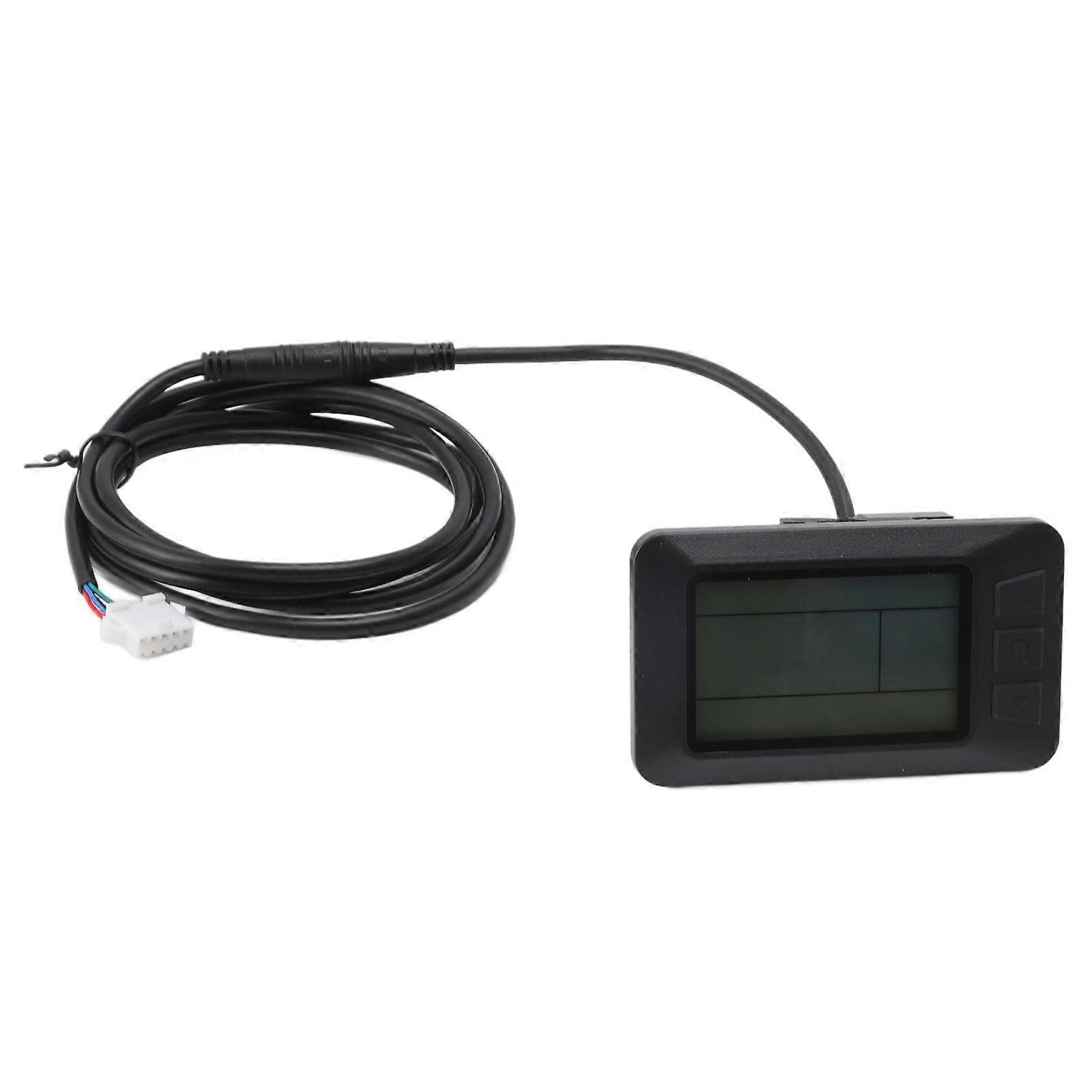 Electric Bike LCD Display Meter 24V 36V 48V 5pin Connector Waterproof Bicycle Speedometer for KT Controller YMQX)