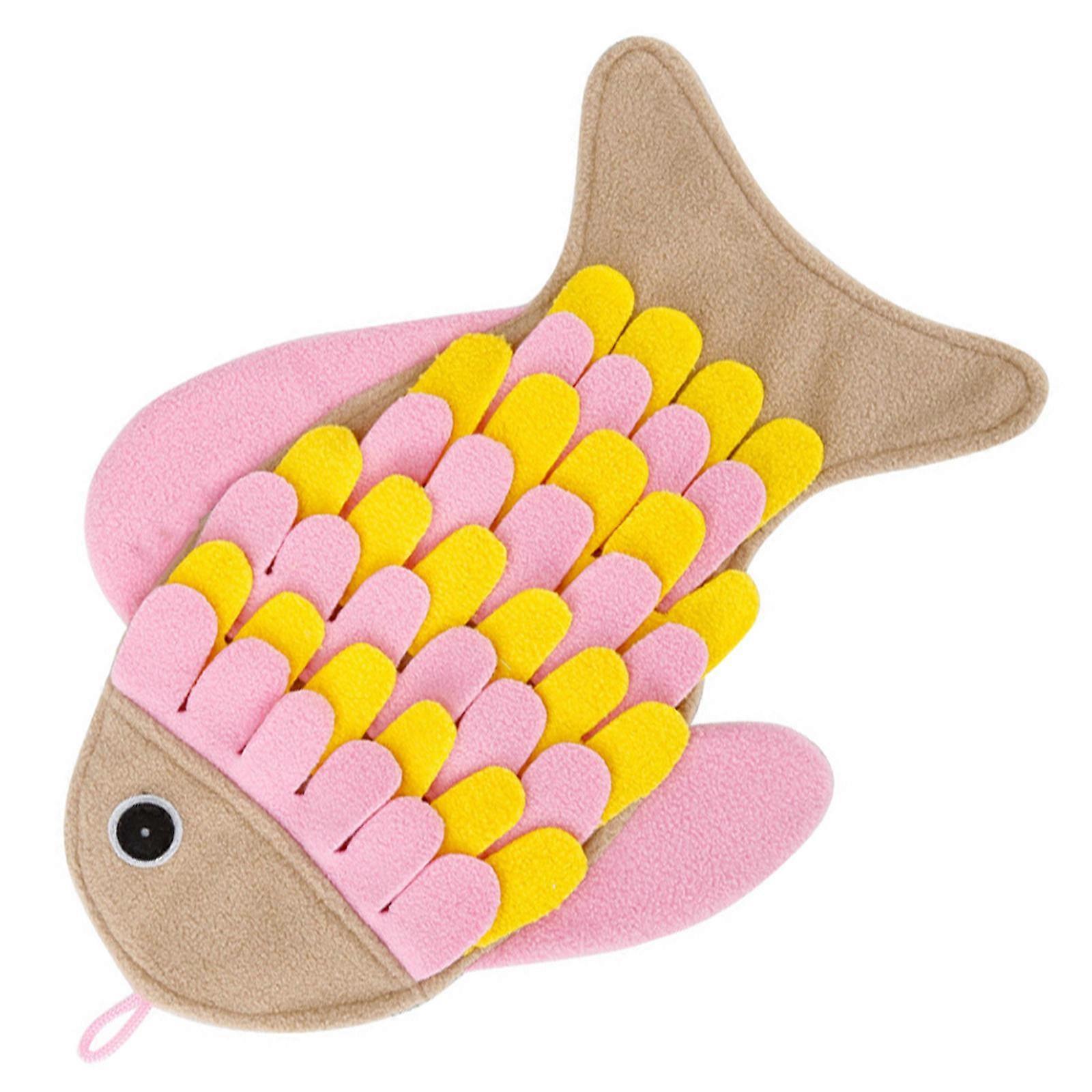 Dog Sniffing Pad Fish-shaped Foraging Mat Training Encourage Sniffing Polar Fleece 1Set