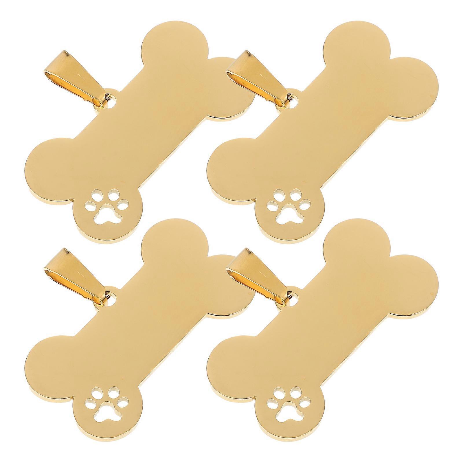 Here's a polished and professional product description based on your input:
**4pcs Custom Engraved Stainless Steel Dog Tags – Durable Lost Pet ID