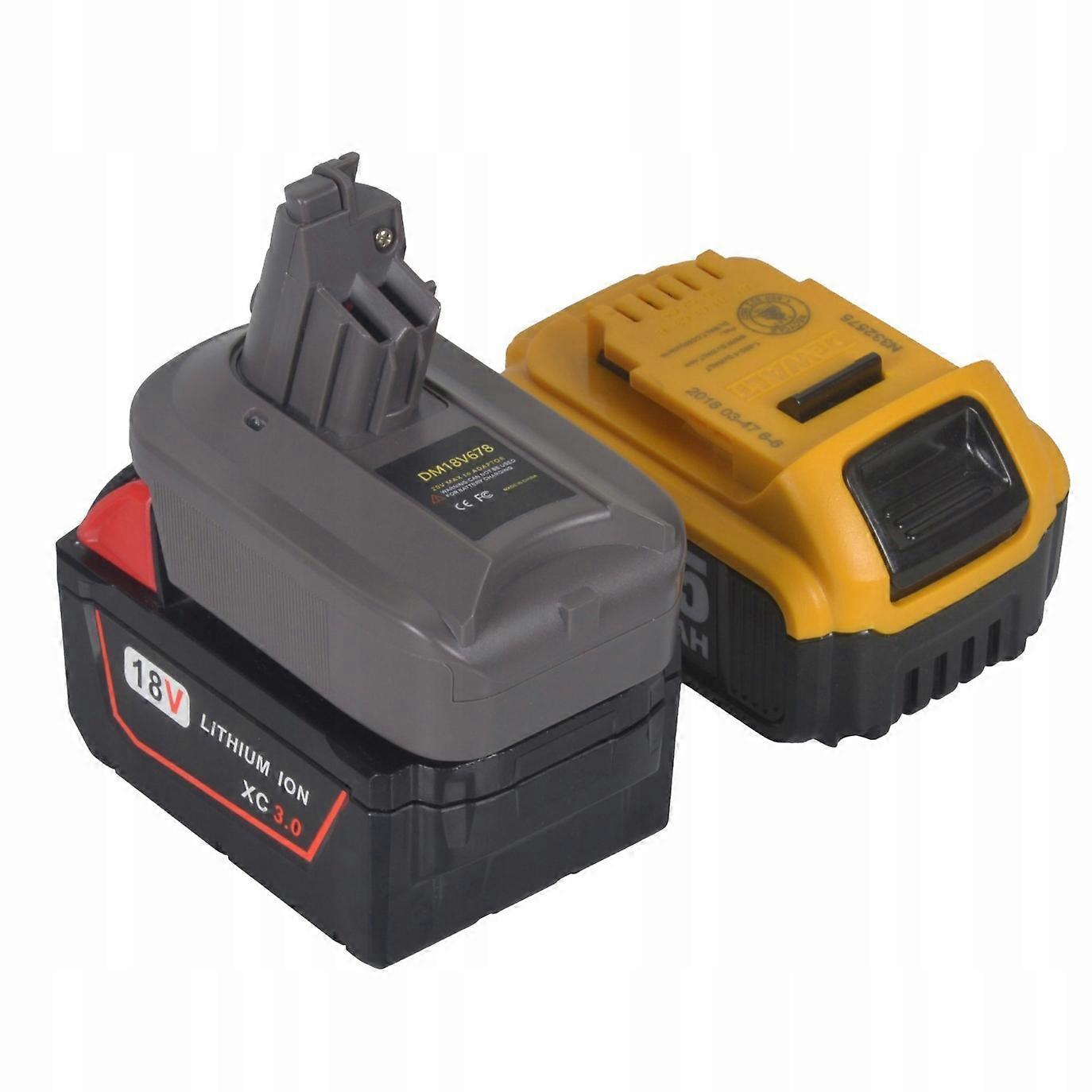 Rosfix Dewalt/Milwaukee Battery Adapter for Dyson V6-V8 Vacuum Cleaner – High Quality | Overheating protections