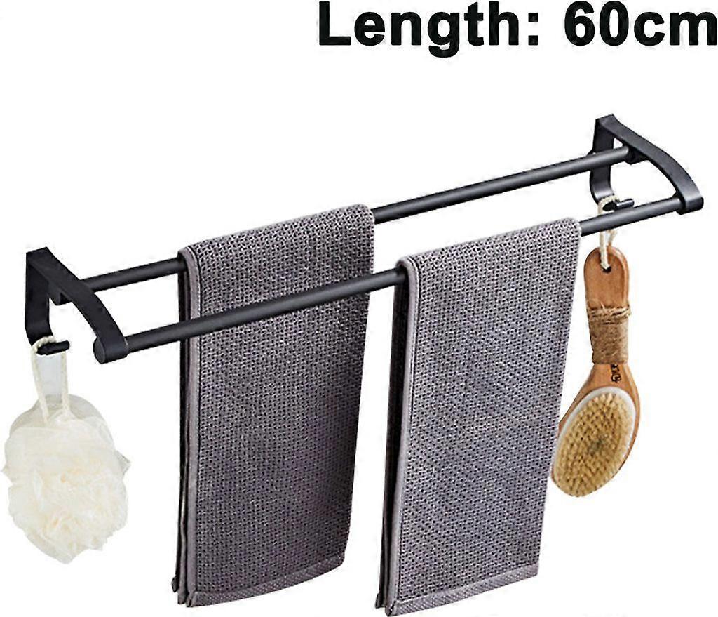 304 Stainless Steel Towel Rack: Self-Adhesive, No Drilling – Guest Towel Bar with Hook